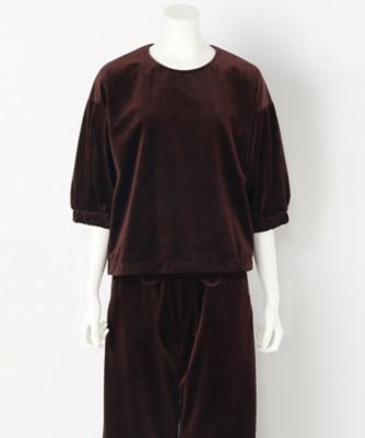 ＜SACRA/サクラ＞ ベロアトップス(117567021)(スモールサイズ) 590BURGUND 【三越・伊勢丹/公式】