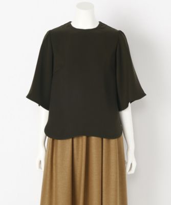 ＜SACRA/サクラ＞ ドレープツイルブラウス(117514031)(スモールサイズ) 190DBROWN 【三越・伊勢丹/公式】