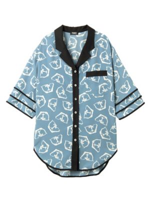 ＜PAMEO?POSE/パメオポーズ＞ THREE GODS PATTERN TIERED SLEEVE SHIRT(231750400401) SKY(53) 【三越・伊勢丹/公式】