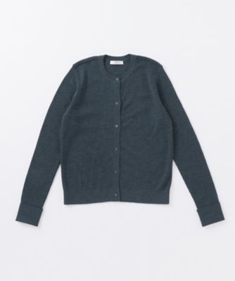 【SALE（三越）】＜LUGHA/ルーガ＞ 丸首カーディガン(1602-F-01) グリーン 【三越・伊勢丹/公式】