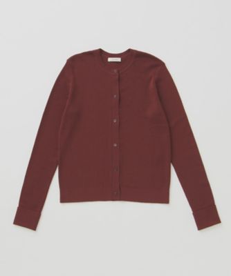 【SALE（三越）】＜LUGHA/ルーガ＞ 丸首カーディガン(1602-F-01) ボルドー 【三越・伊勢丹/公式】