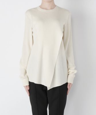 【SALE（三越）】＜LUGHA/ルーガ＞ リブ前開きプルオーバー(1602-F-02) アイボリー 【三越・伊勢丹/公式】
