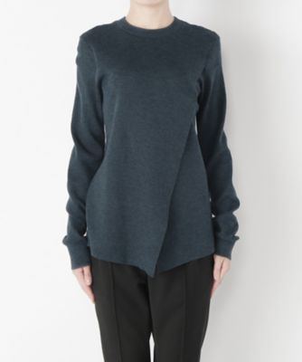 【SALE（三越）】＜LUGHA/ルーガ＞ リブ前開きプルオーバー(1602-F-02) グリーン 【三越・伊勢丹/公式】