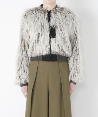 【SALE（三越）】＜LUGHA/ルーガ＞ フェイクファーコート(1602-T-03) シロ 【三越・伊勢丹/公式】
