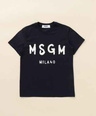 ＜エムエスジーエム/MSGM＞ ロゴTシャツ(2241MDM60/174296+298) ネービーブルー 【三越・伊勢丹/公式】