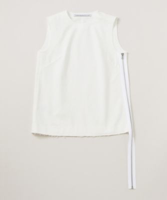 【SALE（三越）】＜JOHN LAWRENCE SULLIVAN＞ DENIM NO-SLEEVE TOPS(TO17-12-68) シロ 【三越・伊勢丹/公式】