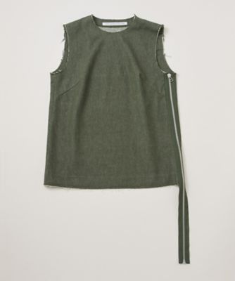 【SALE（三越）】＜JOHN LAWRENCE SULLIVAN＞ DENIM NO-SLEEVE TOPS(TO17-12-68) ミドリ 【三越・伊勢丹/公式】