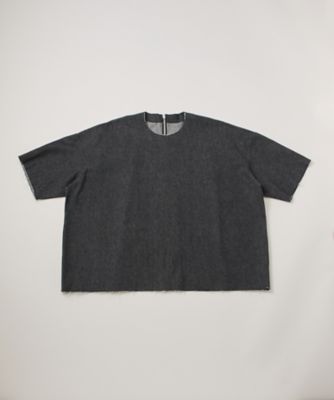 【SALE（三越）】＜JOHN LAWRENCE SULLIVAN＞ DENIM SHORT-SLEEVE TOPS(TO17-13-68) クロ 【三越・伊勢丹/公式】
