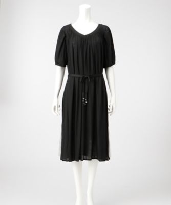 【SALE（三越）】＜AKANE UTSUNOMIYA＞ ギャザーワンピース(FCT82-8001) クロ／シロ 【三越・伊勢丹/公式】