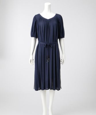 【SALE（三越）】＜AKANE UTSUNOMIYA＞ ギャザーワンピース(FCT82-8001) ネイビー／グレー 【三越・伊勢丹/公式】