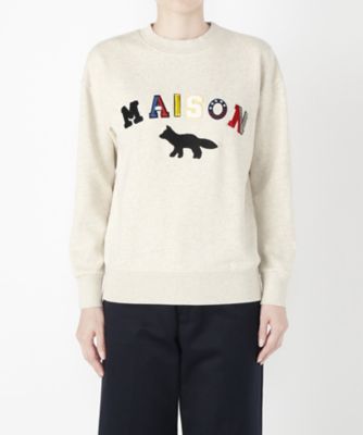 ＜メゾン キツネ/MAISON KITSUNE＞ スウェットプルオーバー(KWM0755) ECRU 【三越・伊勢丹/公式】