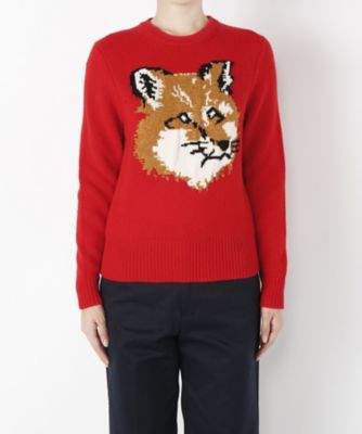 ＜メゾン キツネ/MAISON KITSUNE＞ セーター(KWM0756) RED 【三越・伊勢丹/公式】