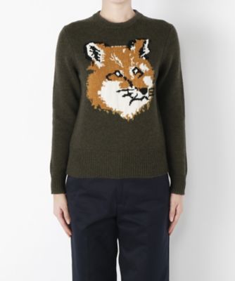 ＜メゾン キツネ/MAISON KITSUNE＞ セーター(KWM0756) KHAKI 【三越・伊勢丹/公式】
