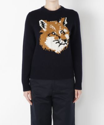 ＜メゾン キツネ/MAISON KITSUNE＞ セーター(KWM0756) NAVY 【三越・伊勢丹/公式】