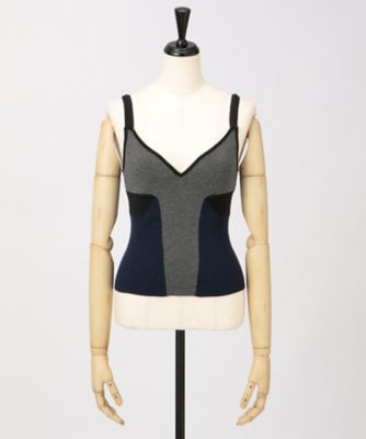 ＜AKANE UTSUNOMIYA＞ 【三越伊勢丹限定】配色ニットビスチェ(WAG-FK97-9003) navy*grey 【三越・伊勢丹/公式】