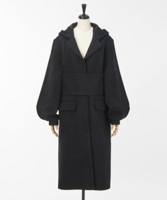 ＜Lautashi＞ hooded coat(la_fw02) black 【三越・伊勢丹/公式】