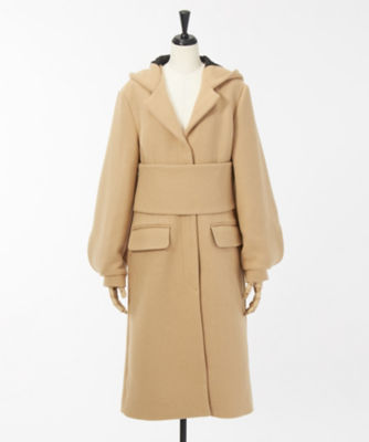 ＜Lautashi＞ hooded coat(la_fw02) beige 【三越・伊勢丹/公式】