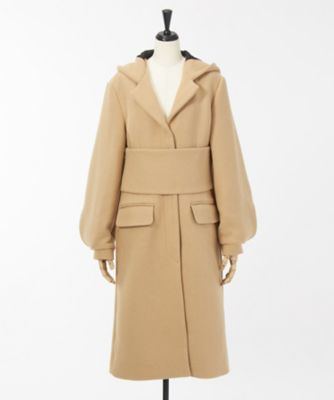 ＜Lautashi＞ hooded coat(la_fw02) beige 【三越・伊勢丹/公式】