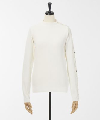 ＜Lautashi＞ button knit tops(la_fw07) off white 【三越・伊勢丹/公式】