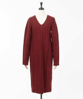 ＜Lautashi＞ patching dress(la_fw08) wine red 【三越・伊勢丹/公式】