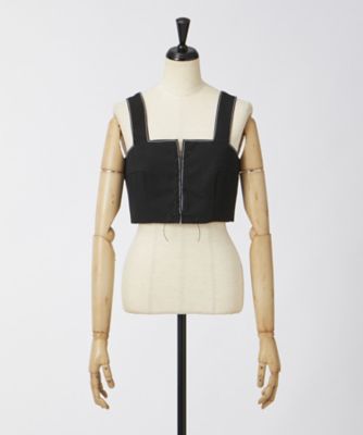 ＜Lautashi＞ stitched bustier(la_fw17) black 【三越・伊勢丹/公式】