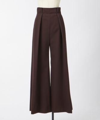 ＜Lautashi＞ stitched wide leg pants(la_fw23) brown 【三越・伊勢丹/公式】