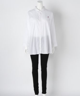 【SALE（伊勢丹）】＜Beach Cafe＞ 大きいサイズ &starf;無地ブラウス(80103)(クローバープラス) ホワイト(01) 【三越・伊勢丹/公式】