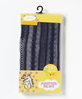＜モンスタードロップス/MONSTER DROPS＞ 大きいサイズ モンスターラッセルタイツ(縦ダイヤ)(14LEGー005)(クローバー/クローバープラス) ネイビー 【三越・伊勢丹/公式】