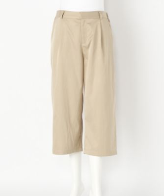 【SALE（伊勢丹）】＜Soso＞ 大きいサイズ タックワイドパンツ(SOLGI01099)(クローバー) ベージュ(25) 【三越・伊勢丹/公式】