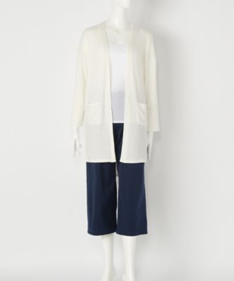 【SALE（伊勢丹）】＜Soso＞ 大きいサイズ ロングカーディガン(SOCGI03089)(クローバー) シロ(05) 【三越・伊勢丹/公式】