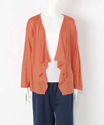 【SALE（伊勢丹）】＜Soso＞ 大きいサイズ フロントドレープカーディガン(SOCGI06069)(クローバー) オレンジ(33) 【三越・伊勢丹/公式】