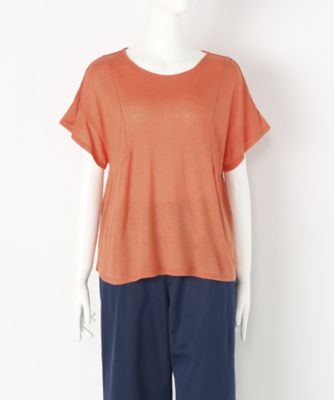 【SALE（伊勢丹）】＜Soso＞ 大きいサイズ フレアスリーブカット アンド ソーン(SOKGI05059)(クローバー) オレンジ(33) 【三越・伊勢丹/公式】