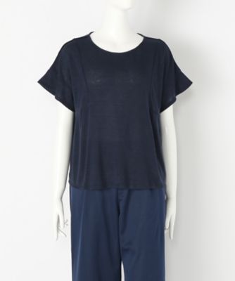 【SALE（伊勢丹）】＜Soso＞ 大きいサイズ フレアスリーブカット アンド ソーン(SOKGI05059)(クローバー) ネイビー(60) 【三越・伊勢丹/公式】