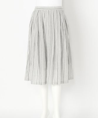 【SALE（伊勢丹）】＜Soso＞ 大きいサイズ ストライプボーダータックスカート(SOHGI01099)(クローバー) グレー(03) 【三越・伊勢丹/公式】