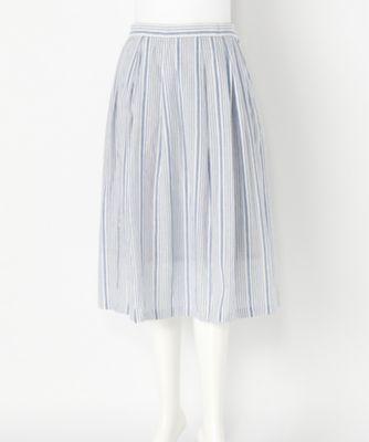 【SALE（伊勢丹）】＜Soso＞ 大きいサイズ ストライプボーダータックスカート(SOHGI01099)(クローバー) ブルー(63) 【三越・伊勢丹/公式】