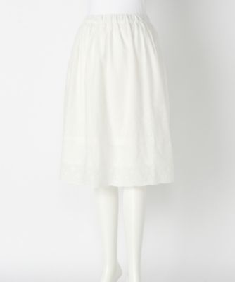 【SALE（伊勢丹）】＜Soso＞ 大きいサイズ スカラップ刺繍スカート(SOHGI03089)(クローバー) シロ(05) 【三越・伊勢丹/公式】