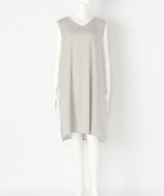 【SALE（伊勢丹）】＜Soso＞ 大きいサイズ 後ストライプ切替ワンピース(SOEGI09089)(クローバー) グレー(03) 【三越・伊勢丹/公式】