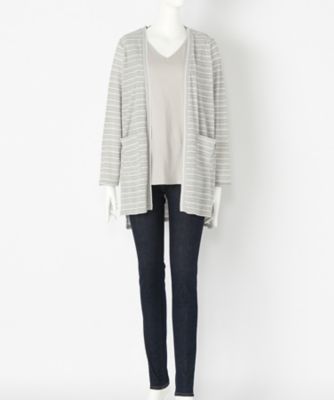 【SALE（伊勢丹）】＜Soso＞ 大きいサイズ インナー付カーディガン(SOCGI05099)(クローバー) グレー(03) 【三越・伊勢丹/公式】