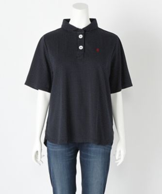 ＜BEACH CAFE LIMITED EDITION＞ 大きいサイズ &starf;<ビーチカフェ L.E.>ドットプルオーバーチュニック(17016)(クローバー/クローバープラス) ネイビー 【三越・伊勢丹/公式】