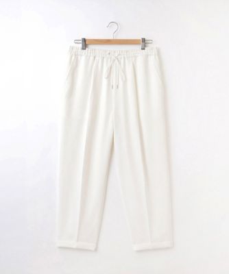 【SALE（伊勢丹）】＜Pale h'（ペールアッシュ）＞ 大きいサイズ ストレッチジョーゼットジョグパンツ(PH17-SFP04)(クローバー) ホワイト(01) 【三越・伊勢丹/公式】