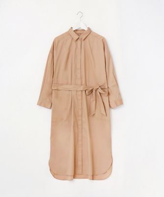 【SALE（伊勢丹）】＜Pale h'（ペールアッシュ）＞ 大きいサイズ ロングシャツワンピース(PH17-SFOP01)(クローバー) キャメル(04) 【三越・伊勢丹/公式】