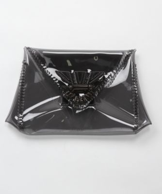 ＜mame/マメ＞ 塩化ビニールラップトップクラッチバッグ(16SS-AC095) ブラック 【三越・伊勢丹/公式】