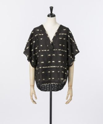 ＜mame/マメ＞ Sarasa Jacquard Tops(MM17AW-SH015) ブラック 【三越・伊勢丹/公式】