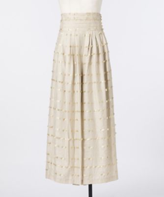 ＜mame/マメ＞ Sarasa Jacquard Wide Pants(MM17AW-PT016) ベージュ 【三越・伊勢丹/公式】