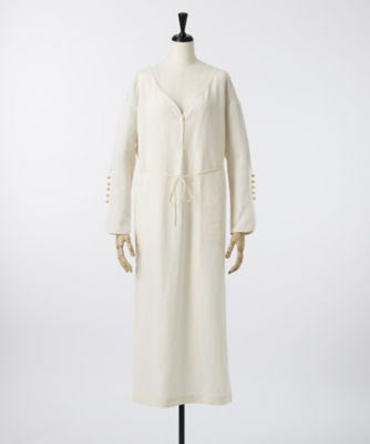 ＜mame/マメ＞ Silk Hemp Dress(MM17AW-DR020) ホワイト 【三越・伊勢丹/公式】