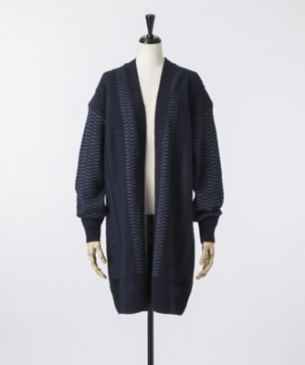 ＜mame/マメ＞ Straw Cable Knit Gown(MM17AW-KN025) ネイビー 【三越・伊勢丹/公式】