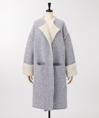 ＜mame/マメ＞ Mouton Knit Coat(MM17AW-KN069) パープル 【三越・伊勢丹/公式】