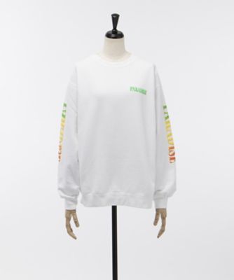 <ISM>CREW NECK SWEATSHIRT(Paradise 5) WHT/RAINBOW 【三越・伊勢丹/公式】