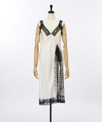 ＜ファセッタズム/FACETASM＞ CHEMISE SLIT DRESS(CHG-OP-W07) WHITE 【三越・伊勢丹/公式】