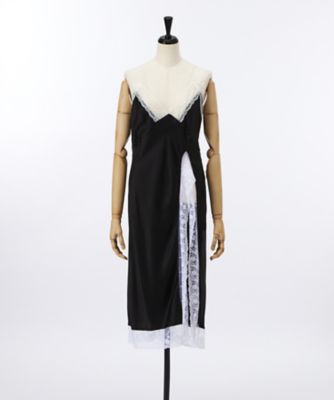 ＜ファセッタズム/FACETASM＞ CHEMISE SLIT DRESS(CHG-OP-W07) BLACK 【三越・伊勢丹/公式】